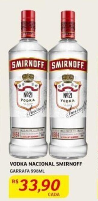 Assaí Atacadista VODKA NACIONAL SMIRNOFF GARRAFA 998ML oferta