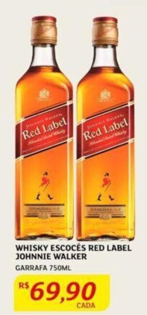 Assaí Atacadista Whisky Escocés Red Label Johnie Walker 750ml oferta