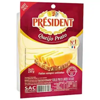 Queijo prato président 150g