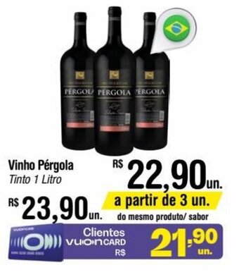 Fort Atacadista Vinho Pérgola Tinto 1 Litro oferta