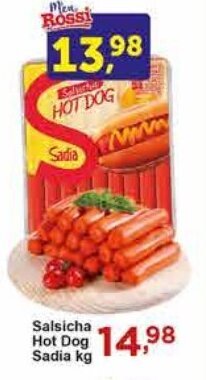 Rossi Supermercado Salsicha Hot Dog Sadia kg oferta
