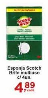 Rossi Supermercado Esponja Scotch Brite multiuso c/ 4un. oferta