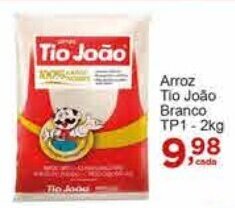 Rossi Supermercado Arroz Tio João Branco TP1-2kg oferta