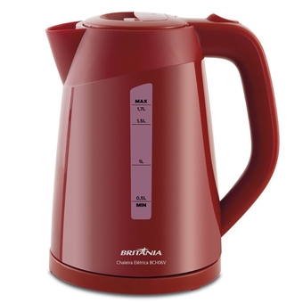 Benoit Chaleira elétrica 1,7 litros vermelha bch06v britânia oferta