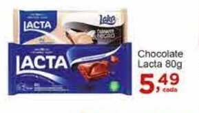 Rossi Supermercado Chocolate Lacta 80g oferta