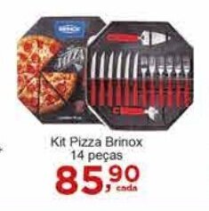 Kit Pizza Brinox 14 peças