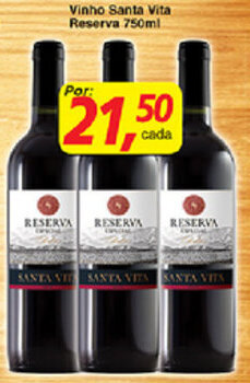 Supermercados Guanabara Vinho Santa Vita Reserva 750ml oferta