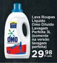 Rossi Supermercado Lava Roupas Liquido Omo Diluido Lavagem Perfeita 3L oferta