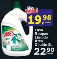 Rossi Supermercado Lava Roupas Liquido Ares Diluido 5L oferta