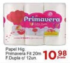 Rossi Supermercado Papel Hig Primavera Fit 20m F.dupla c/12un oferta