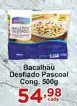 Rossi Supermercado Bacalhau Desfiado Pascoal Cong, 500g oferta