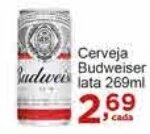 Rossi Supermercado Cerveja Budweiser lata 269ml oferta