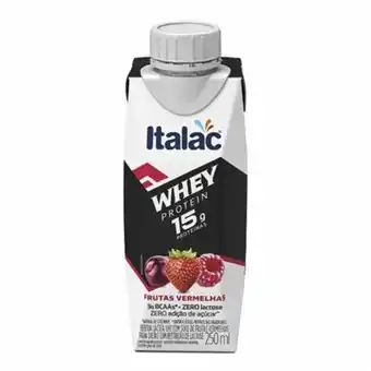 Supermercados Andreazza Whey protein frutas vermelhas italac 250ml oferta