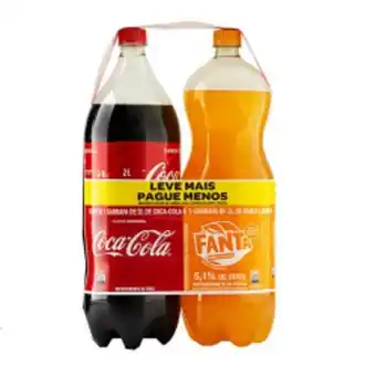 Refrigerante coca-cola 2l + fanta laranja 2l