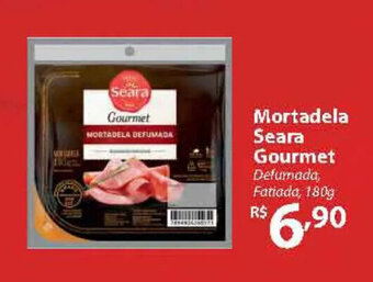 Super Bompreço Mortadela Seara Gourmet Defumada, Fatiada, 180g oferta