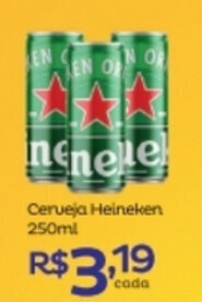 Super Lagoa Cerveja Heineken 250ml oferta