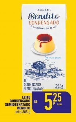 Mercantil Rodrigues Leite condensado semidesnatado bendito 395g oferta