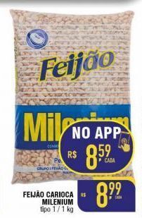 Mercantil Rodrigues Feijão carioca milenium tipo 1 1kg oferta
