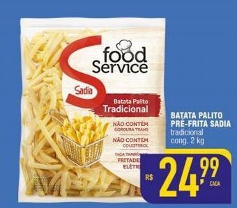 Mercantil Rodrigues Batata palito pré-frita sadia 2kg oferta