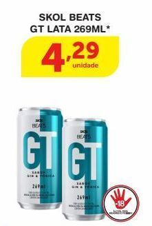 Roldão Skol beats gt lata 269ml oferta