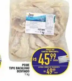 Mercantil Rodrigues Peixe tipo bacalhau desfiado 1kg oferta