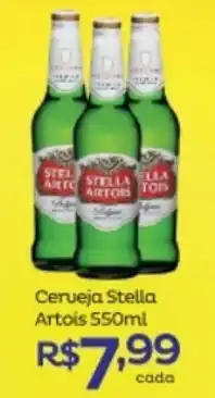 Super Lagoa Cerveja Stella Artois 550ml oferta