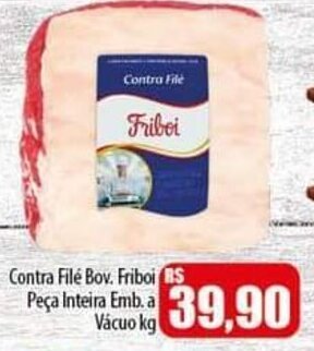 Proença Supermercados Contra Filé Bov. Friboi Peça Inteira Emb. a Vácuo kg oferta