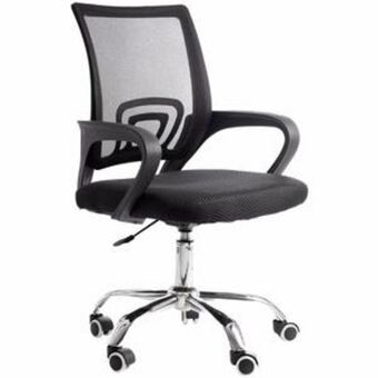 Leroy Merlin Cadeira de escritório secretária base cromada com rodinha fortt lisboa preta - csf02-p oferta