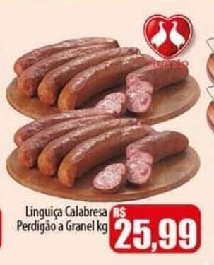 Proença Supermercados Linguiça Calabresa Perdigão a granel kg oferta