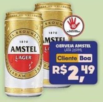 Boa Supermercados CERVEJA AMSTEL LATA 269ML oferta