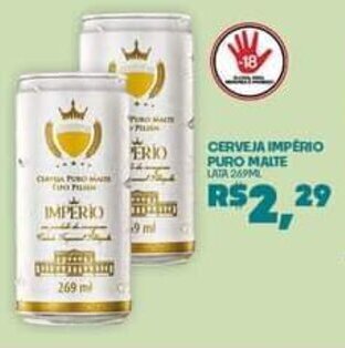 Boa Supermercados CERVEJA IMPERIO PURO MALTE LATA 269ML oferta