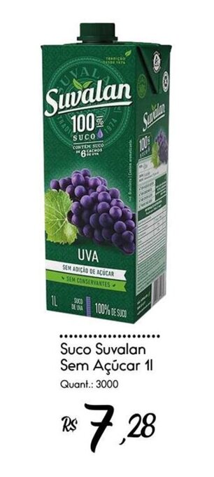 Giassi Supermercados Suco Suvalan Sem Açúcar 1L oferta