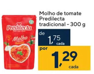 Molho de tomate Predilecta tradicional - 300 g