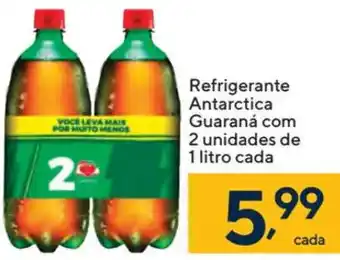 Refrigerante Antarctica Guaraná com 2 unidades de 1 litro