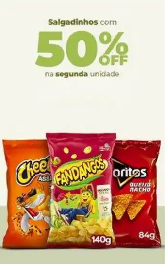 Salgadinhos com 50% OFF