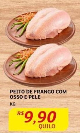 Assaí Atacadista PEITO DE FRANGO COM OSSO E PELE KG oferta