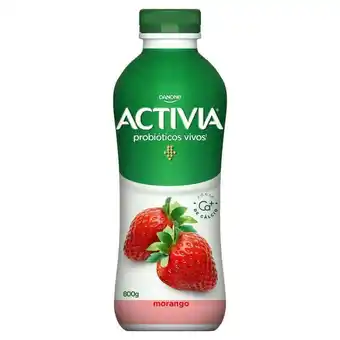 Zona Sul Leite fermentado parcialmente desnatado morango activia garrafa 800g oferta