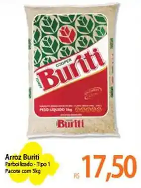 Arroz Buriti Parboilizado-Tipo 1 Pacote com 5kg