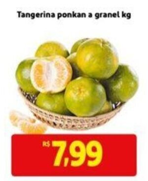 Extra Supermercado Tangerina ponkan a granel kg oferta