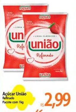 Atacadão Açúcar União Refinado Pacote com 1kg oferta
