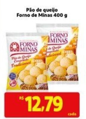 Extra Supermercado Pão de queijo Forno de Minas 400 g oferta