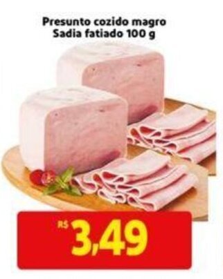 Extra Supermercado Presunto cozido magro Sadia fatiado 100 g oferta