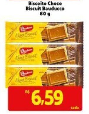 Extra Supermercado Biscoito Choco Biscuit Bauducco 80 g oferta