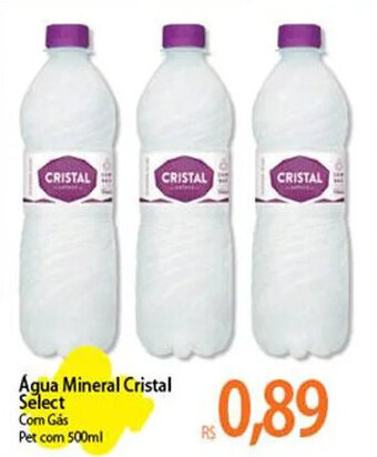 Atacadão Agua Mineral Cristal Select Com Gás Pet com 500ml oferta