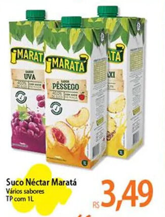 Atacadão Suco Néctar Maratá Vários sabores TP com 1L oferta