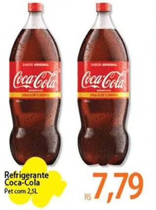 Atacadão Refrigerante Coca-Cola Pet com 2,5L oferta