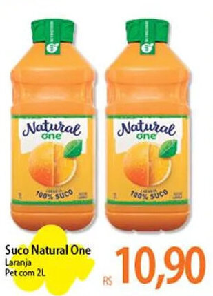 Atacadão Suco Natural One Laranja Pet com 2L oferta