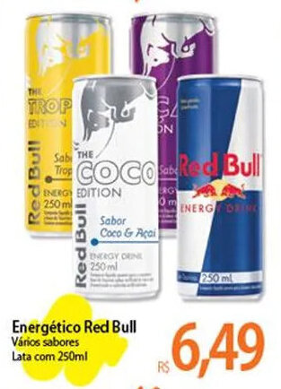 Atacadão Energético Red Bull Vários sabores Lata com 250ml oferta