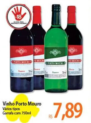 Atacadão Vinho Porto Mouro Vários tipos Garrafa com 750ml oferta