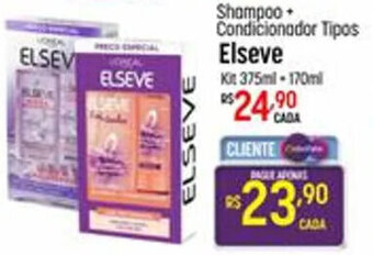 Muffato Shampoo+ Condicionador Tipos Elseve Kit 375ml-170ml oferta